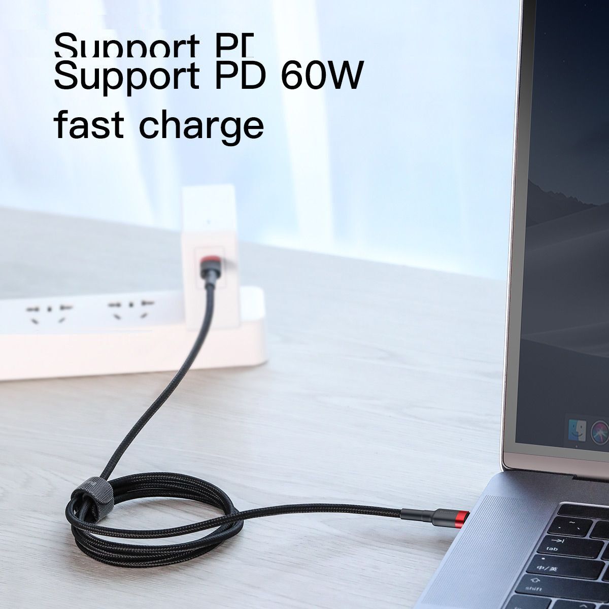 کابل USB-C بیسوس مدل CATKLF-H91 طول 2 متر