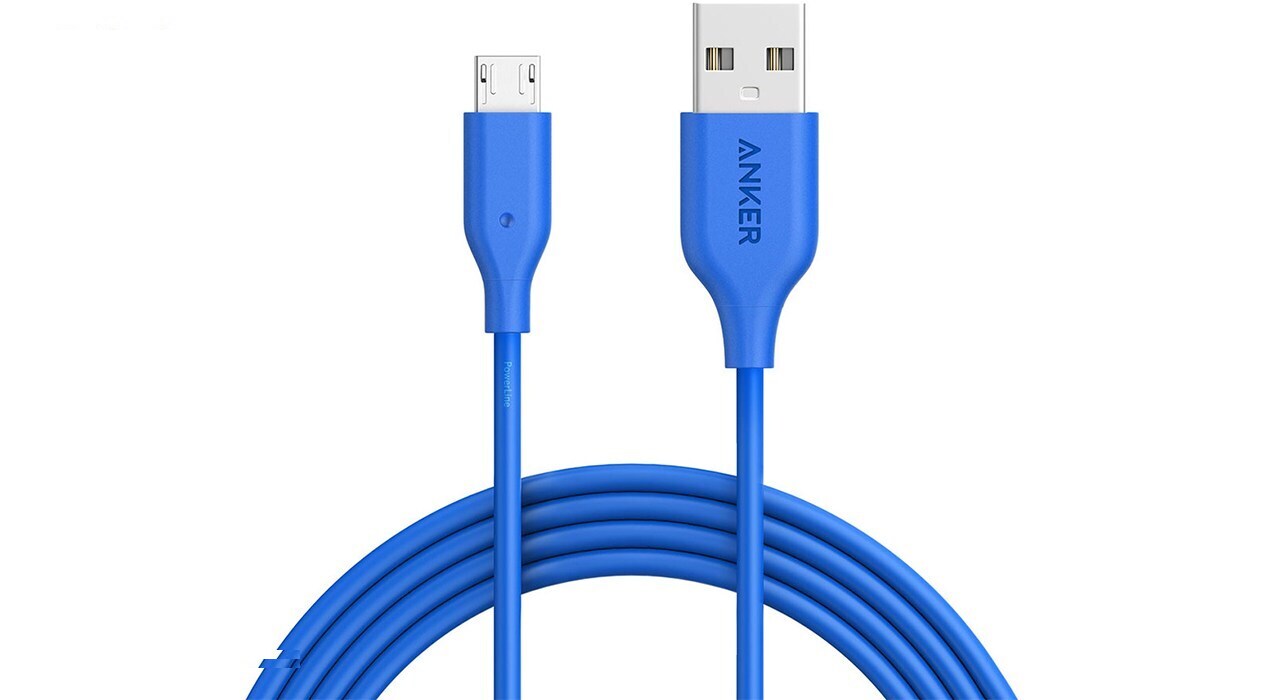 کابل تبدیل USB به microUSB انکر مدل A8133 PowerLine طول 1.8 متر