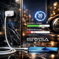 کابل تبدیل USB-C به لایتنینگ سیوگا مدل PowerLine-plus طول 1 متر