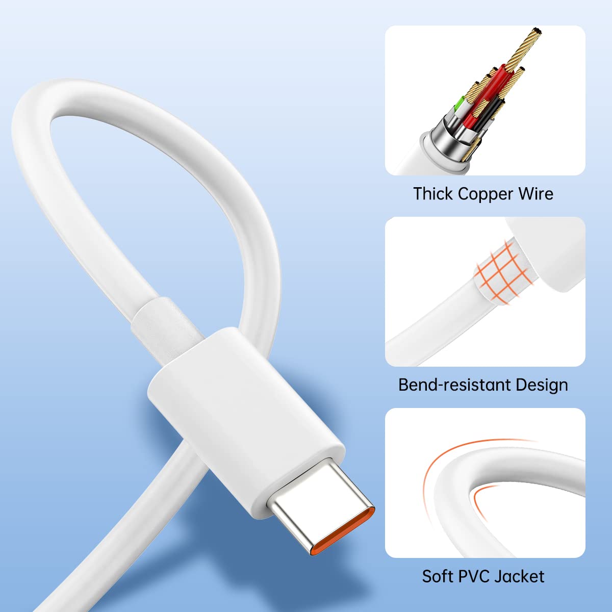 کابل تبدیل USB به USB-C نیبیوا مدل Fast 120 طول 1 متر