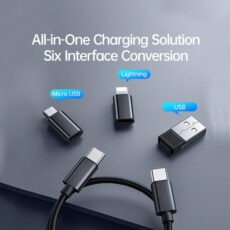 کابل تبدیل USB-C/USB به Lightning/USB-C/Micro USB مک‌ دودو مدل Box با طول 0.3 متر