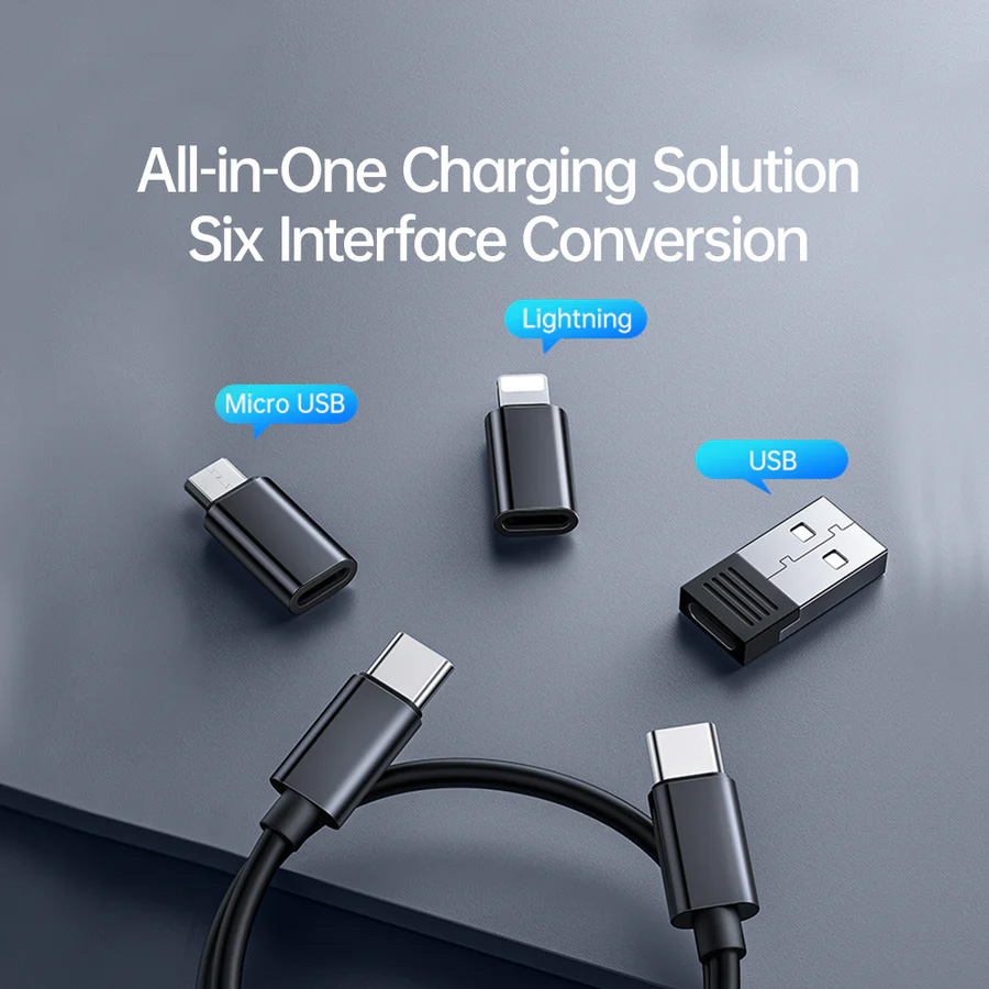 کابل تبدیل USB-C/USB به Lightning/USB-C/Micro USB مک‌ دودو مدل Box با طول 0.3 متر