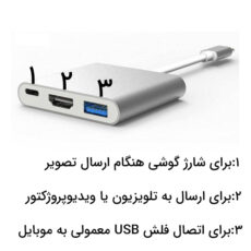 مبدل usb-C به HDMI مدل mn