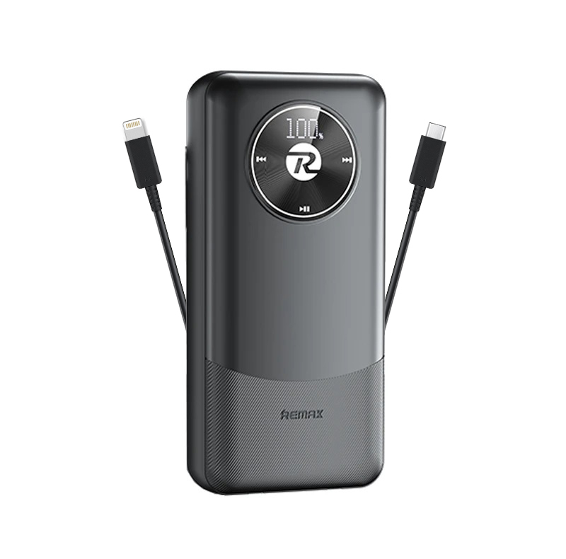پاوربانک ریمکس مدل Fast Charge 2way ظرفیت 20000 میلی آمپر ساعت به همراه کابل USB-C و لایتنینگ