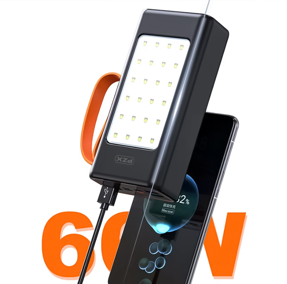 پاوربانک پی زد ایکس مدل V88 Fast Charge 22.5W ظرفیت 30000 میلی آمپر ساعت