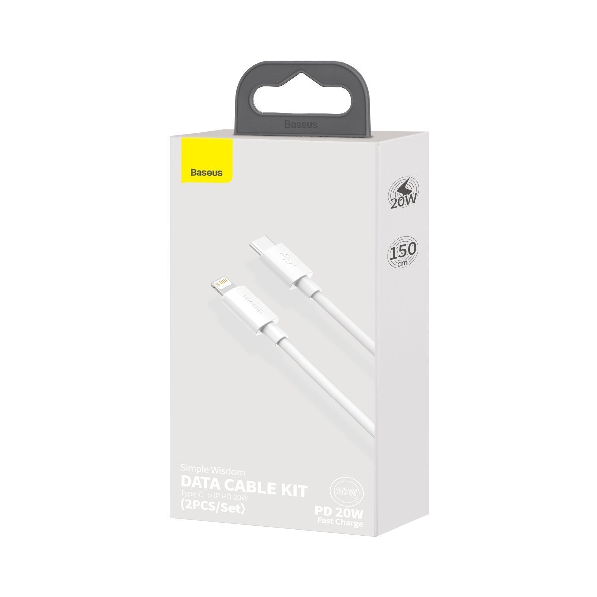 کابل تبدیل USB-C به لایتنینگ باسئوس مدل Superior PD طول 1.5 متر بسته دو عددی