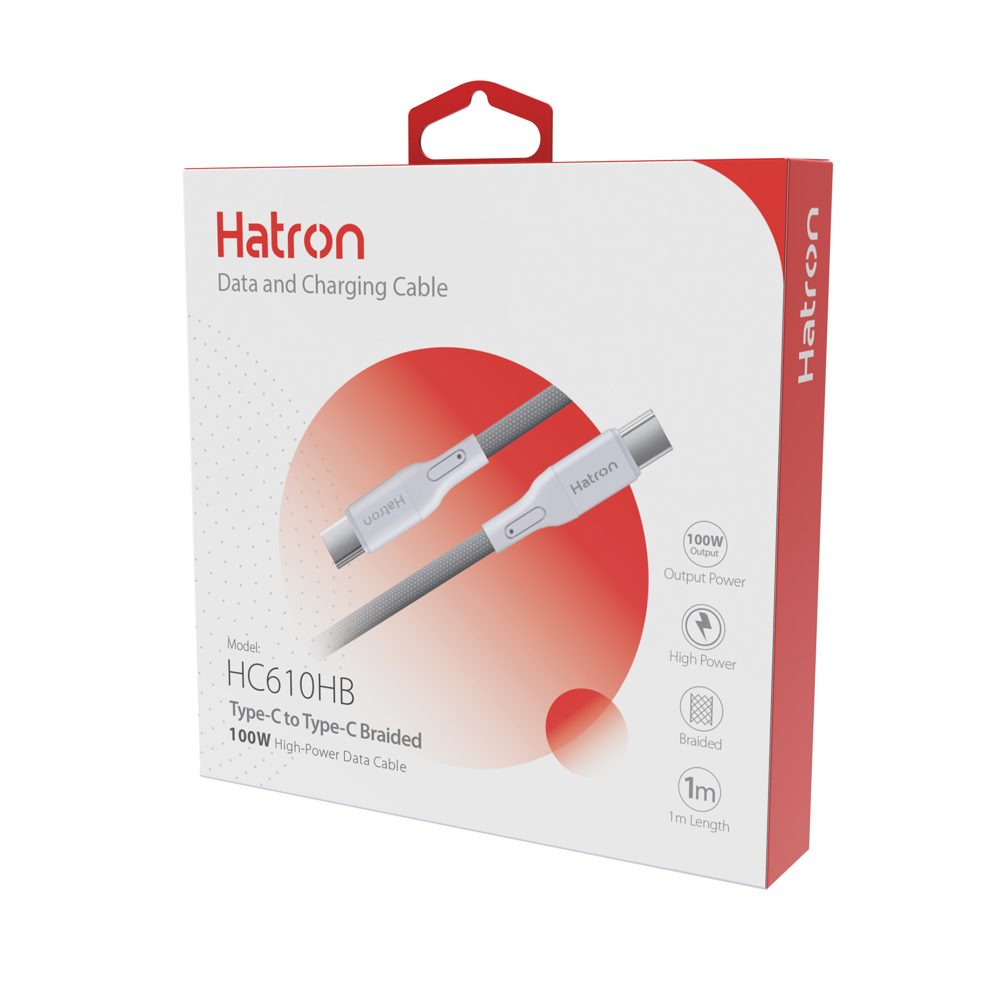 کابل USB-C هترون مدل HC610HB طول 1 متر