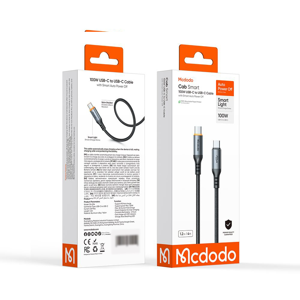 کابل USB-C مک دودو مدل CA-204 طول 1.2 متر