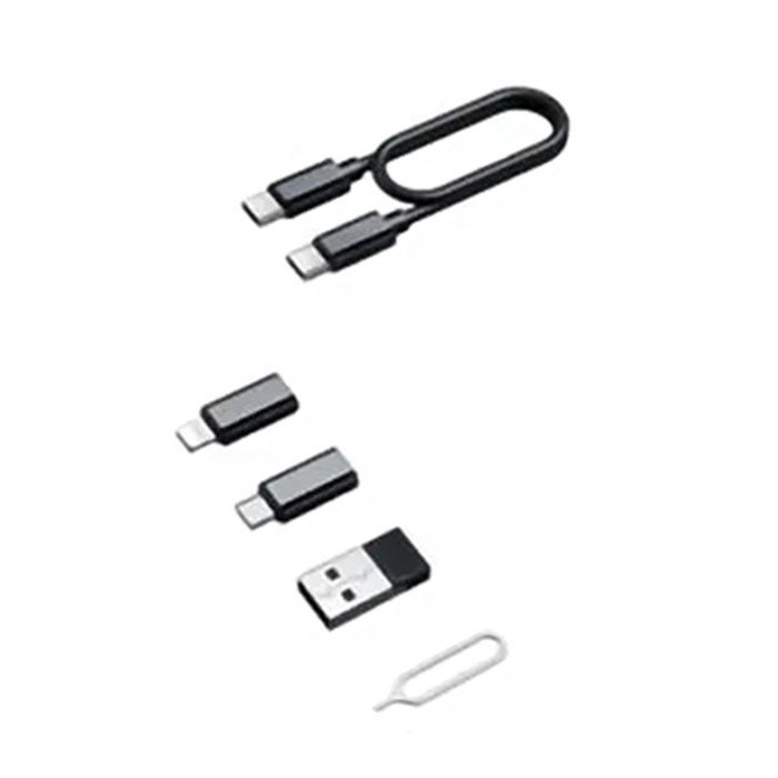 کابل تبدیل USB-C/USB به لایتنینگ/USB-C/MicroUSB بیوا مدل C-17 طول 0.28 متر