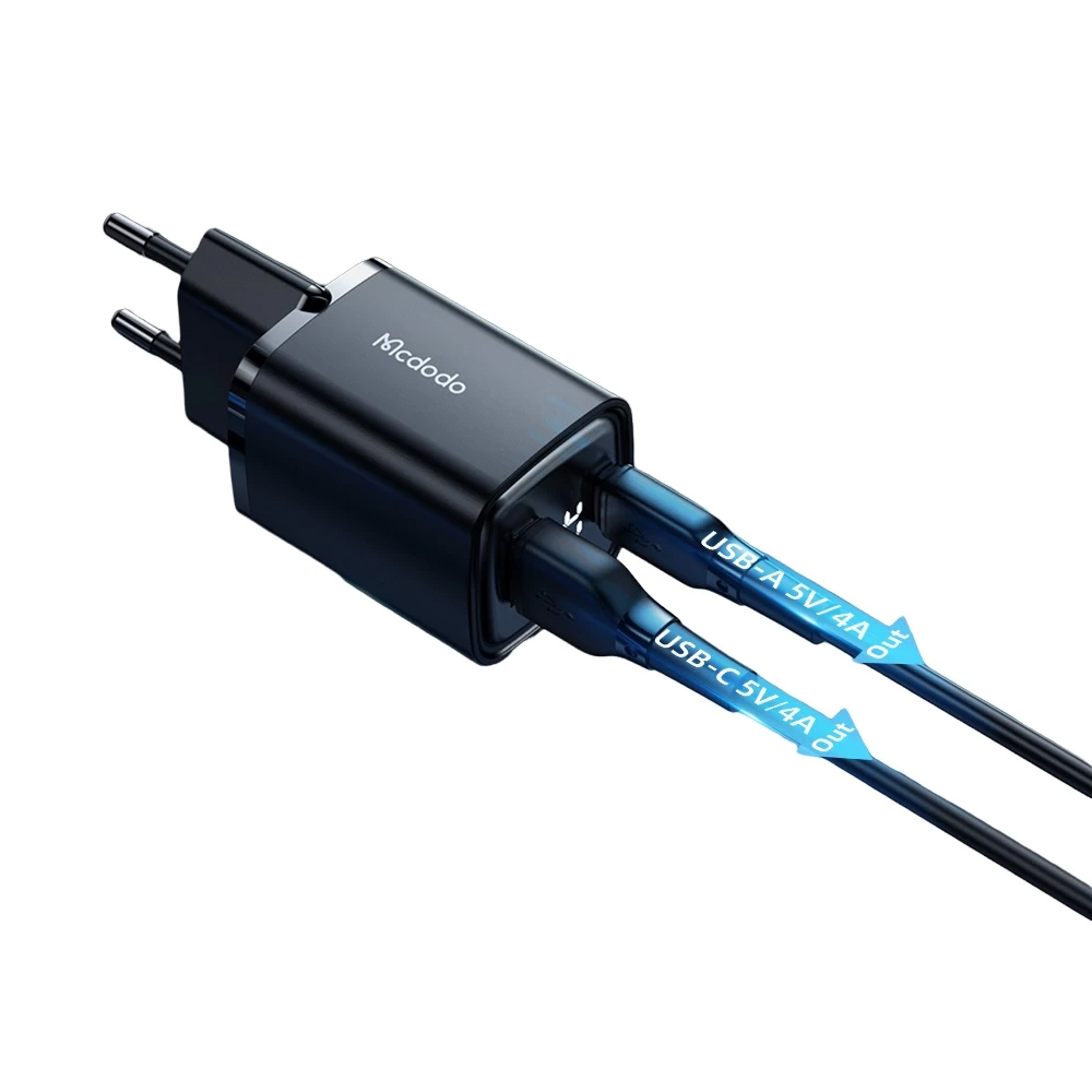 شارژر دیواری 33 وات دو پورت مک دودو مدل CH-1701