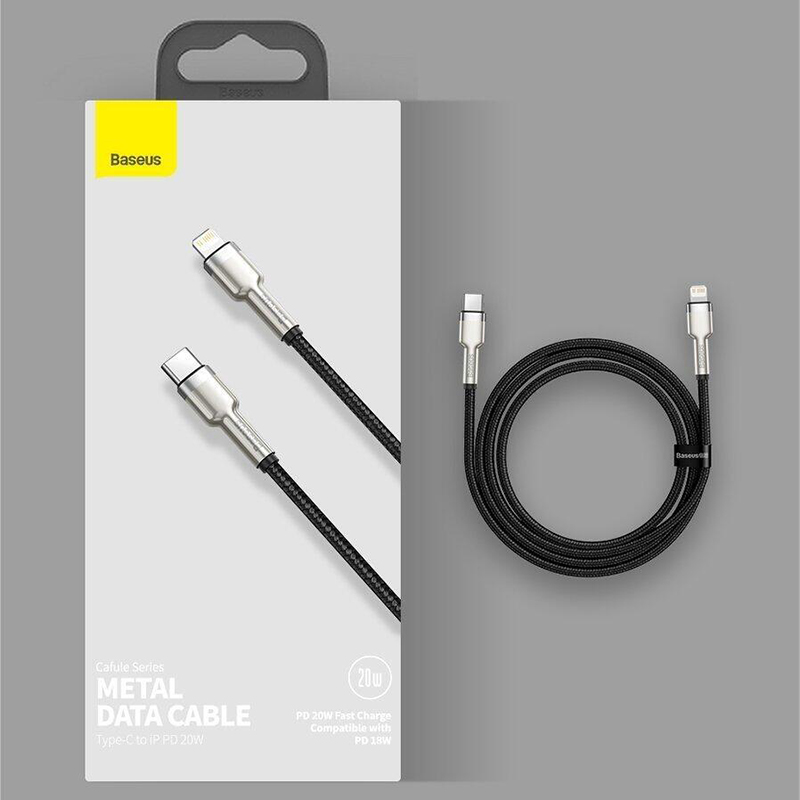 کابل تبدیل USB-C به لایتنینگ باسئوس مدل CAJK-B01 20W طول 2 متر