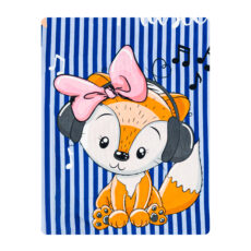 ملحفه میکرو کودک آدنو مدل Lovely fox کد MC15 سایز 100×150 سانتی متر
