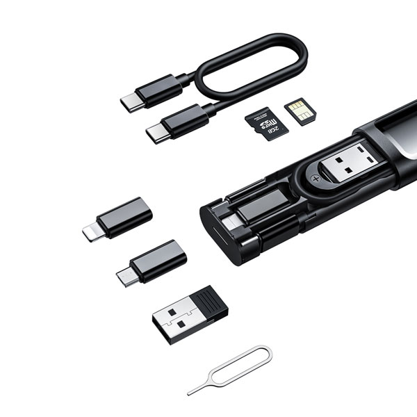 کابل تبدیل USB-C/USB به لایتنینگ/USB-C/MicroUSB مک‌دودو مدل WF-1720 طول 0.3 متر