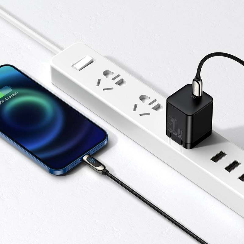 کابل تبدیل USB-C به لایتنینگ باسئوس مدل  CATLSK 20W PD طول 1 متر