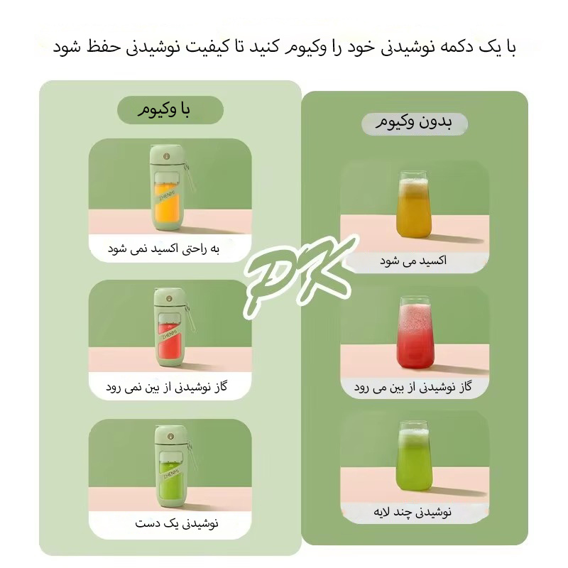 شیکر شارژی ژنمی مدل ZMGZ-J9A گنجایش 0.38 لیتر