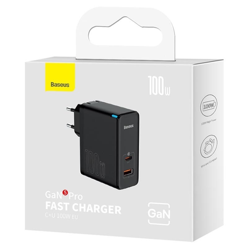 شارژر دیواری باسئوس مدل GaN5 Pro 100W CCGP090201