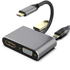 مبدل USB-C به HDMI / VGA / USB 3.0 / USB-C مدل HK-1CT4P