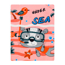 ملحفه میکرو کودک آدنو مدل Lovely cat کد MC16 سایز 100×150 سانتی متر