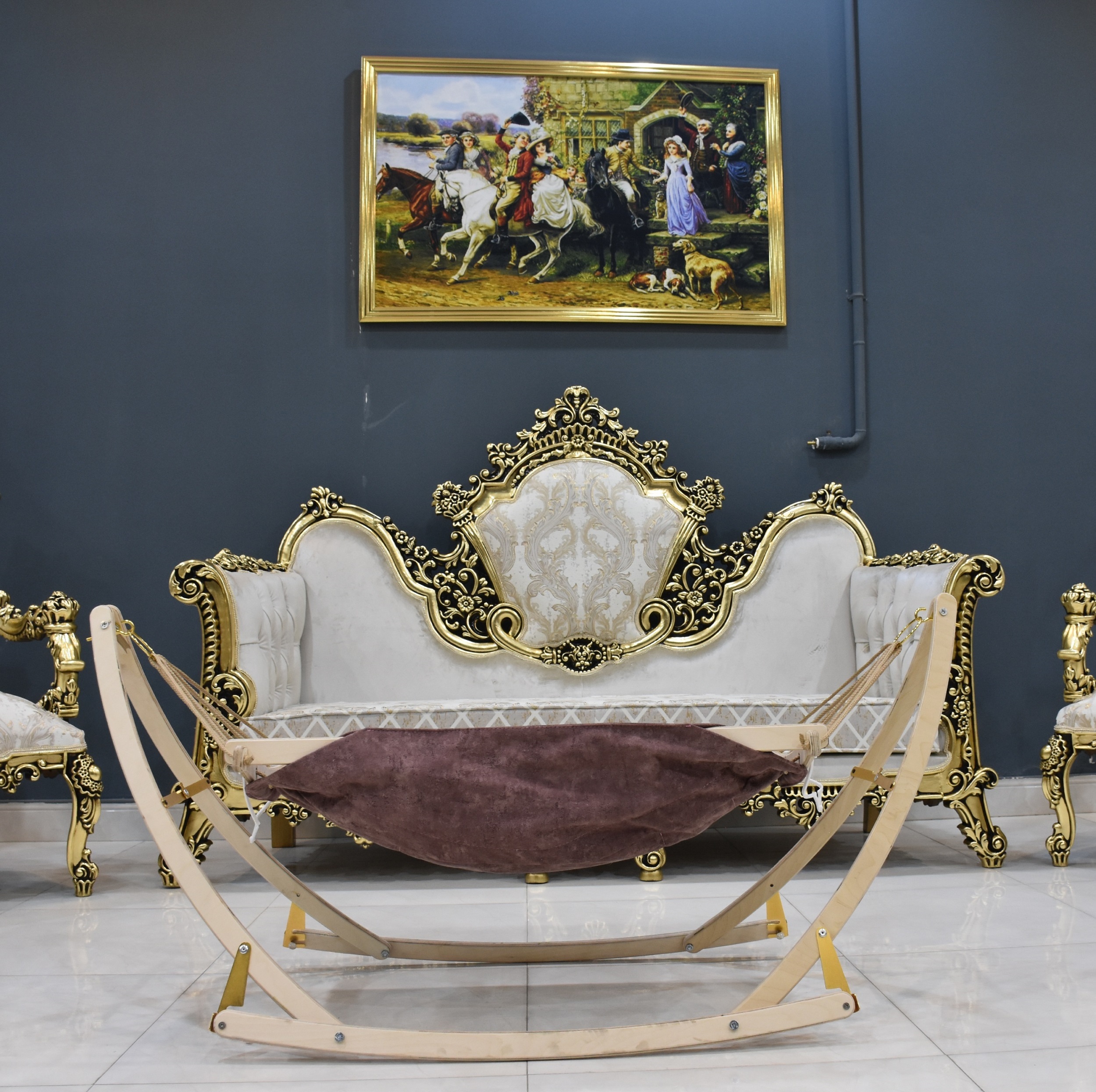 گهواره سنتی نوزاد شادی مدل تمام چوب