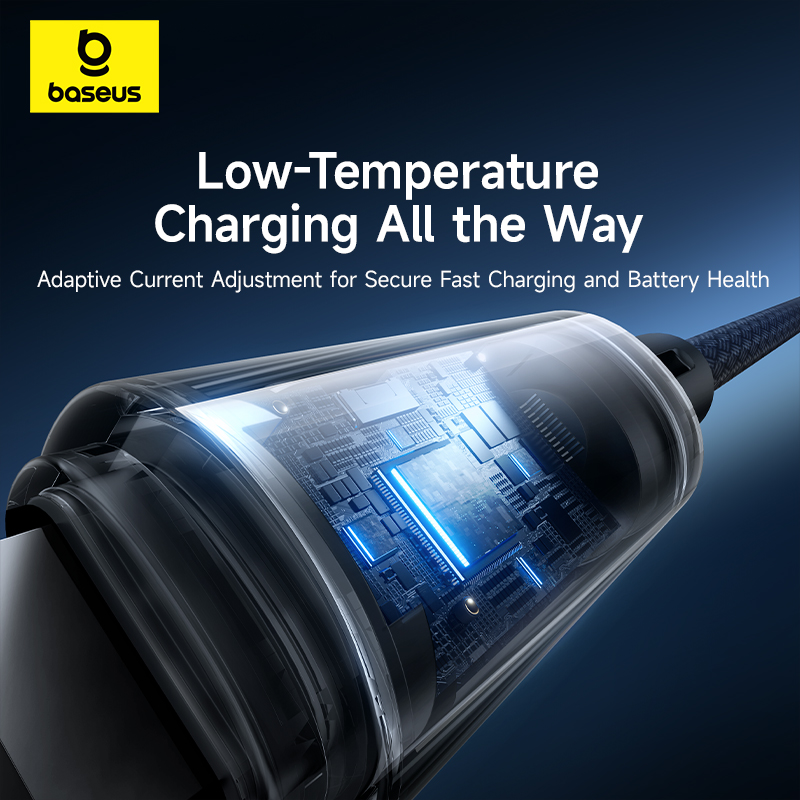 کابل تبدیل USB-C به لایتنینگ بیسوس مدل Lit Button-Control 20W طول 2 متر