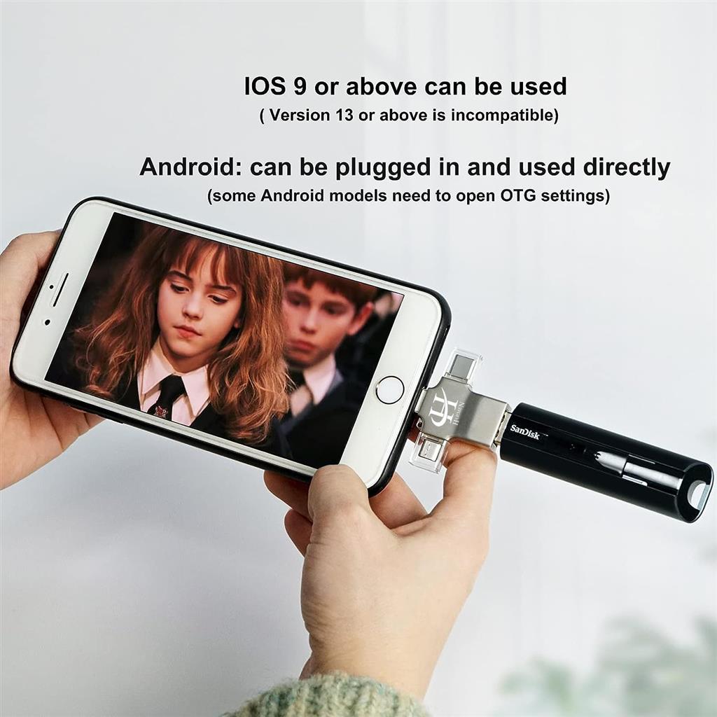 مبدل USB 3.0 OTG به USB-C/ MICROUSB/ لایتنینگ هارمن مدل HR-OTG700