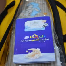 گهواره نوزاد شادی مدل مخمل طرح خرس خوابیده