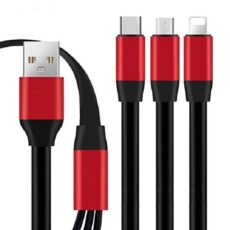 کابل تبدیل USB به Micro-usb/ USB-C/ Lighting مدل Multicable 3-1 به طول 1 متر