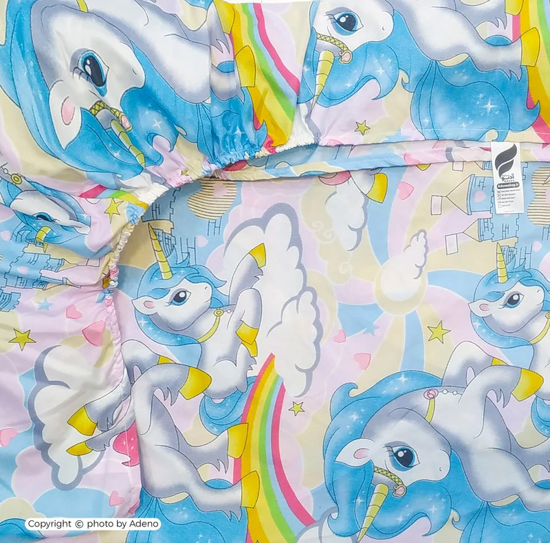 ملحفه کودک آدنو مدل پونی کد CH104 سایز 70x135 سانتی متر