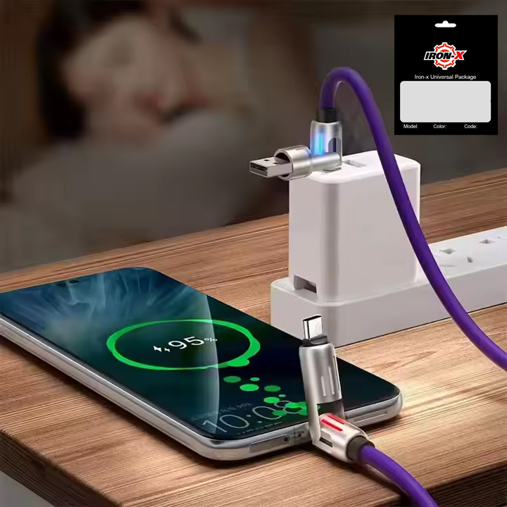 کابل تبدیل USB/USB-C به لایتنینگ/USB-C آیرون ایکس مدل SUPERFAST240W 4IN1 طول 1 متر