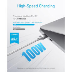 کابل تبدیل USB-C به USB-C انکر مدل A8757 طول 1.8 متر