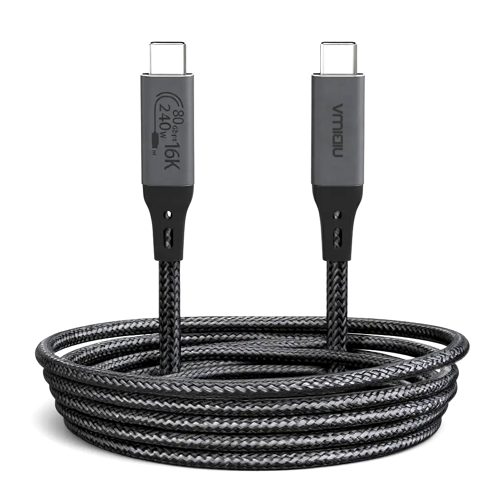 کابل USB-C نیبیوا مدل USB4 V2 ThunderBolt 5 طول 1 متر