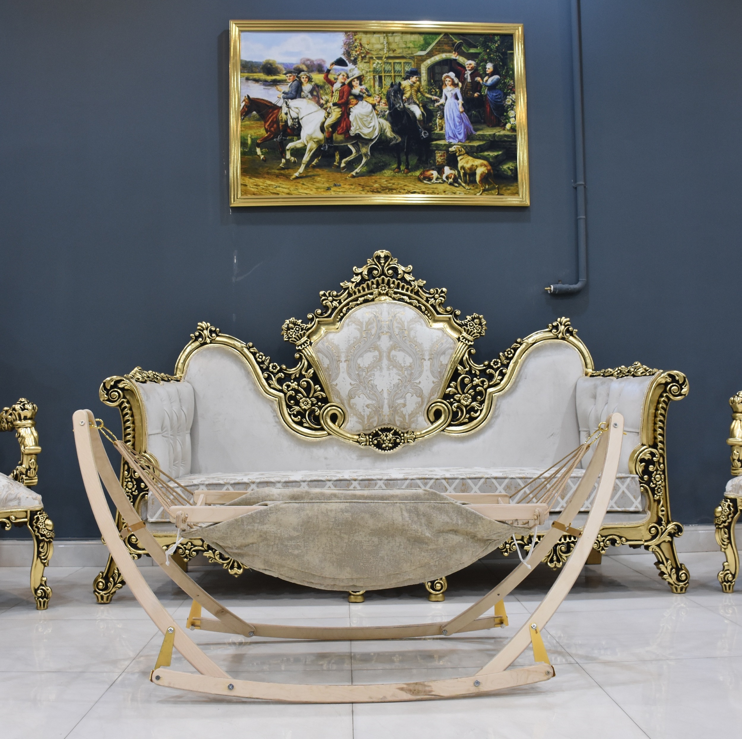 گهواره سنتی نوزاد شادی مدل تمام چوب