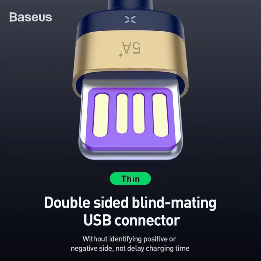 کابل تبدیل USB به USB-C بیسوس مدل Cafule 40W طول 1 متر