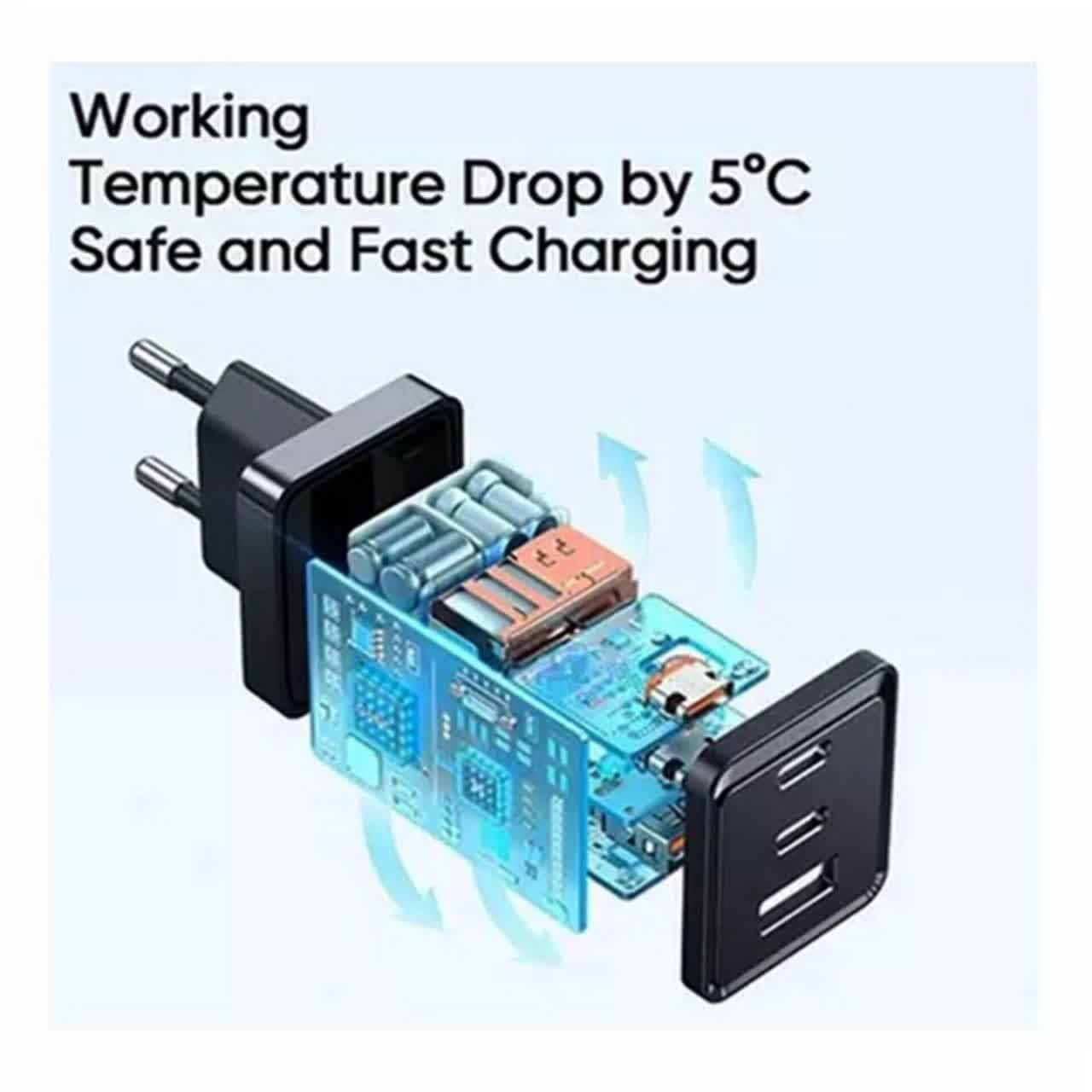 شارژر دیواری 70 وات مک دودو مدل CH-1543  به همراه کابل USB-C