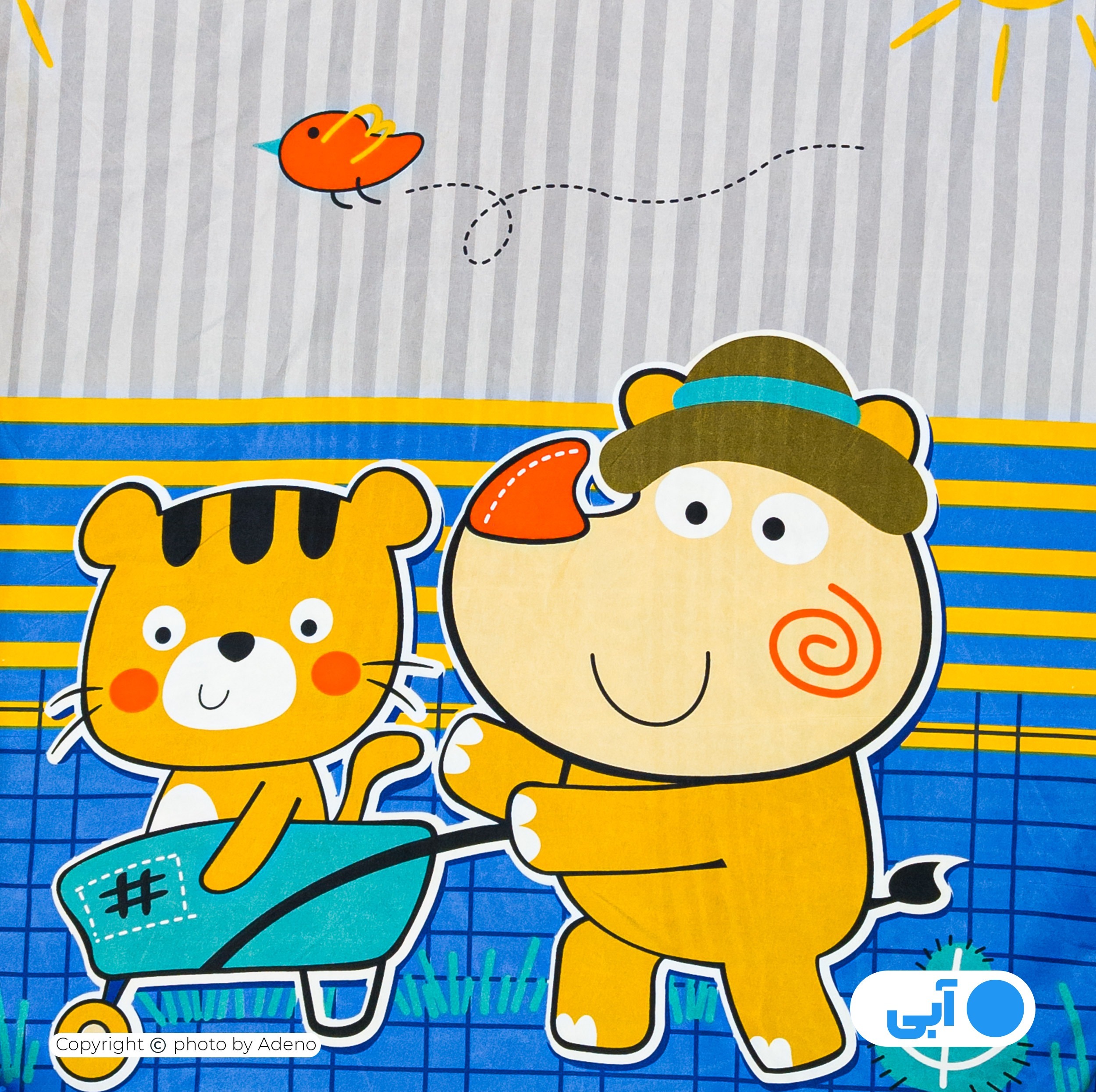 ملحفه میکرو کودک آدنو مدل Best friend کد MC17 سایز 100x150 سانتی متر