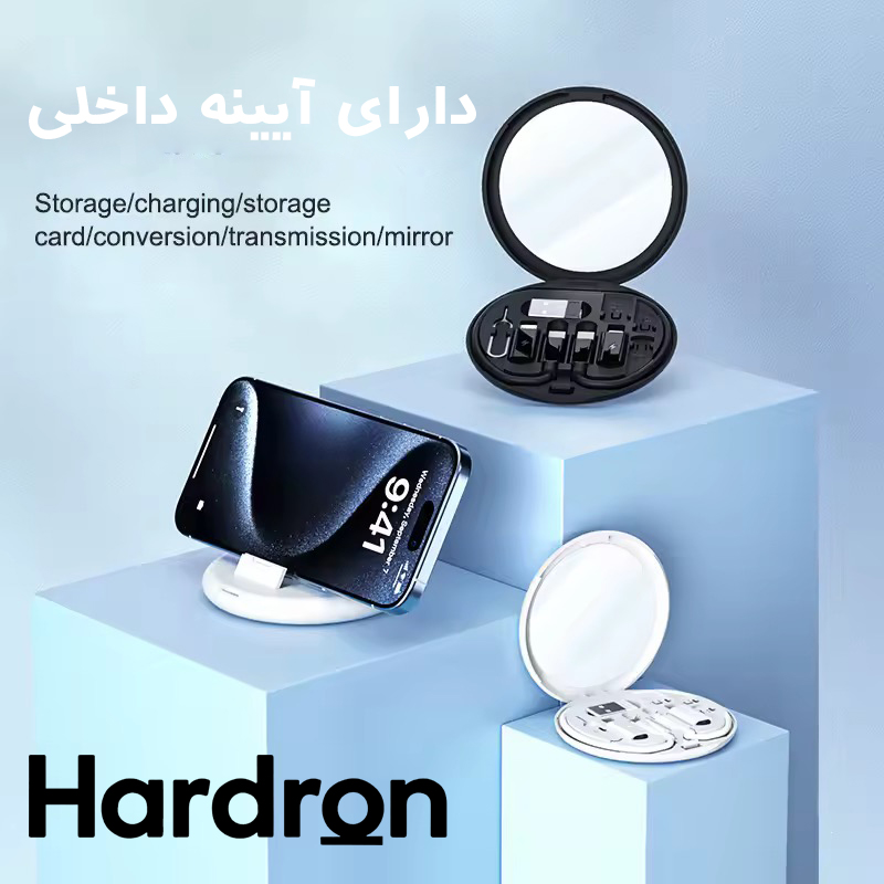 کابل تبدیل USB-C/USB به Lightning/USB-C/Micro USB هاردرون مدل TCRA 1600 طول 0.3 متر