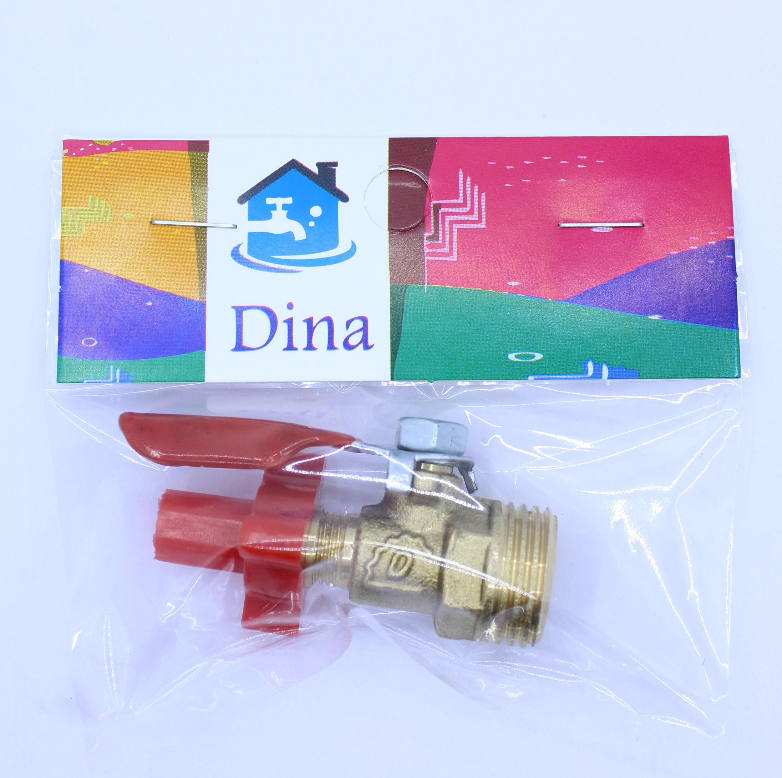 شیر ورودی ساید و کولر دینا مدل DN-010123 بسته 4 عددی
