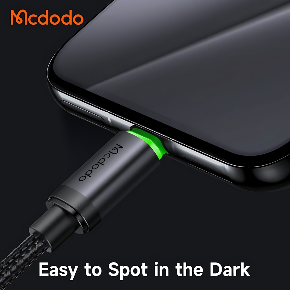 کابل تبدیل USB به USB-C مک دودو مدل MCCA396 LED Version طول 1 متر