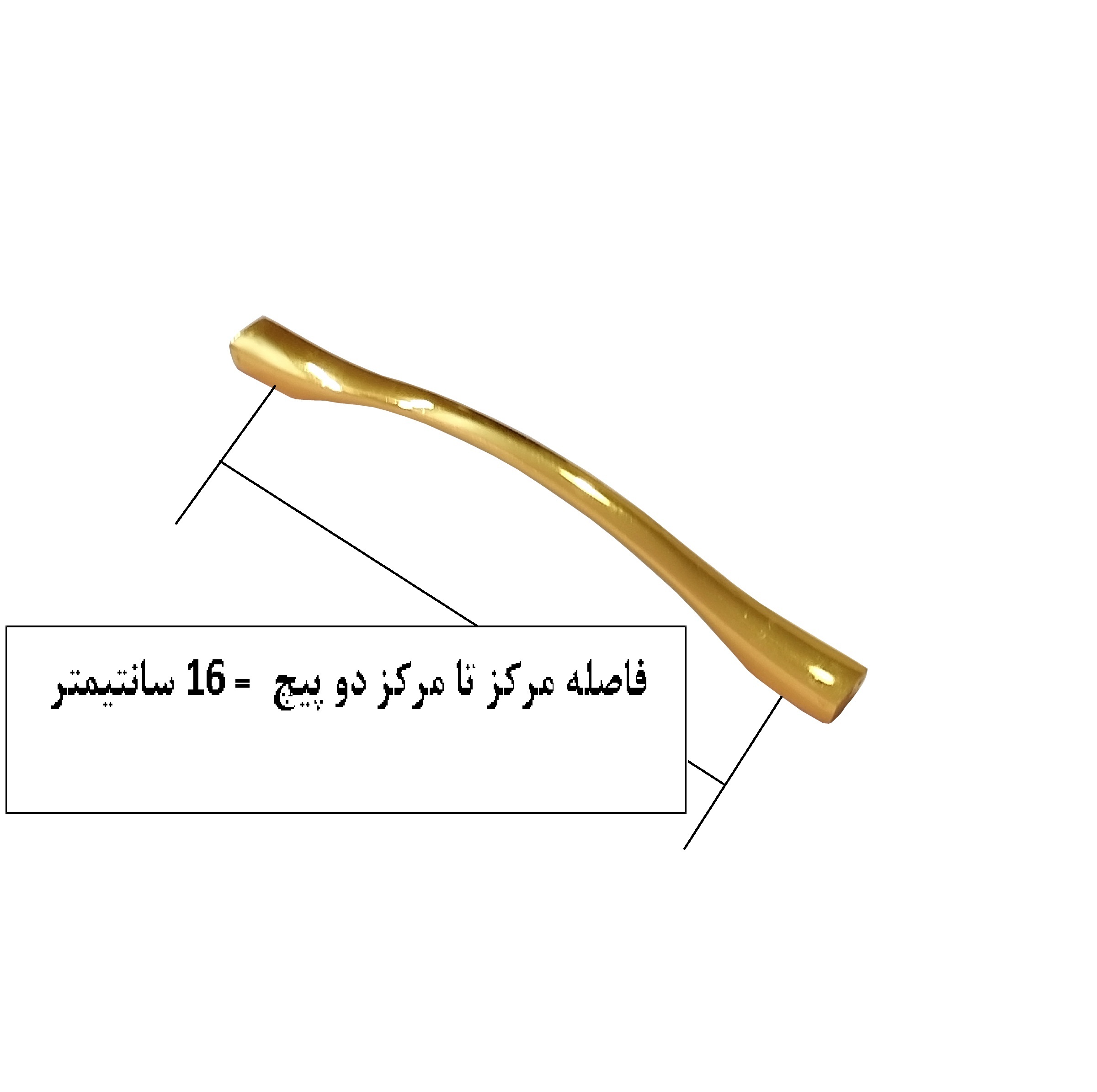 دستگیره کابینت و کمد مدل طاوسی کد  S160 بسته 5 عددی