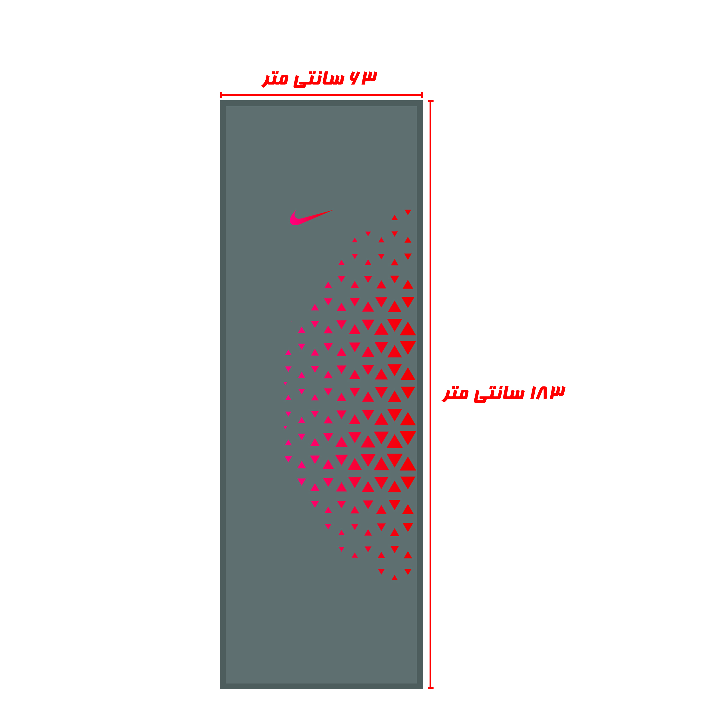 زیرانداز یوگا مدل NK-3372A سایز 183x63 سانتی متر