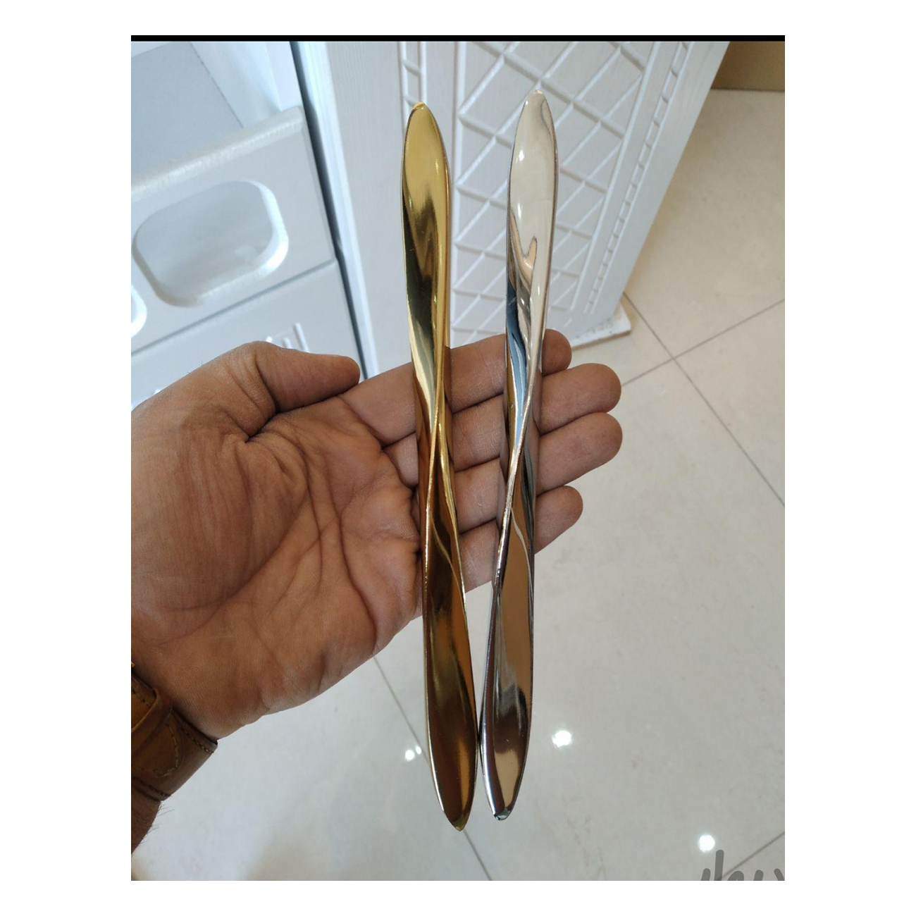 دستگیره کابینت و کمد مدل پاپیونی کد PN128 بسته 5 عددی