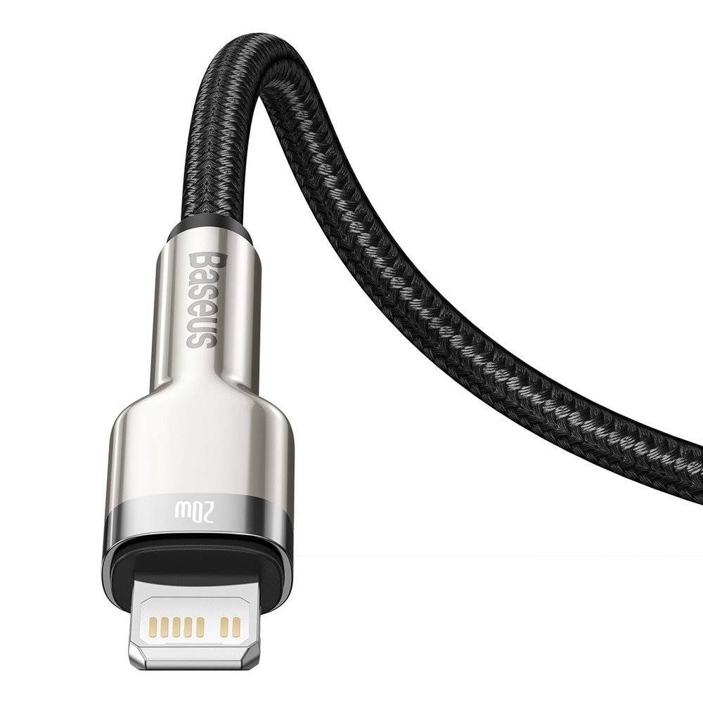 کابل تبدیل USB-C به لایتنینگ باسئوس مدل Cafule Metal 20W طول 1 متر