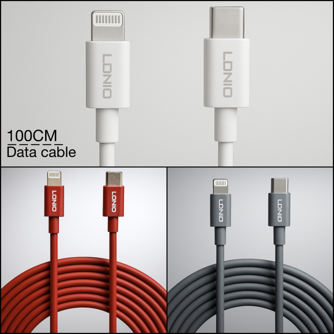 کابل شارژ USB-C به لایتنینگ الدینیو مدل 13pro Max طول 1 متر