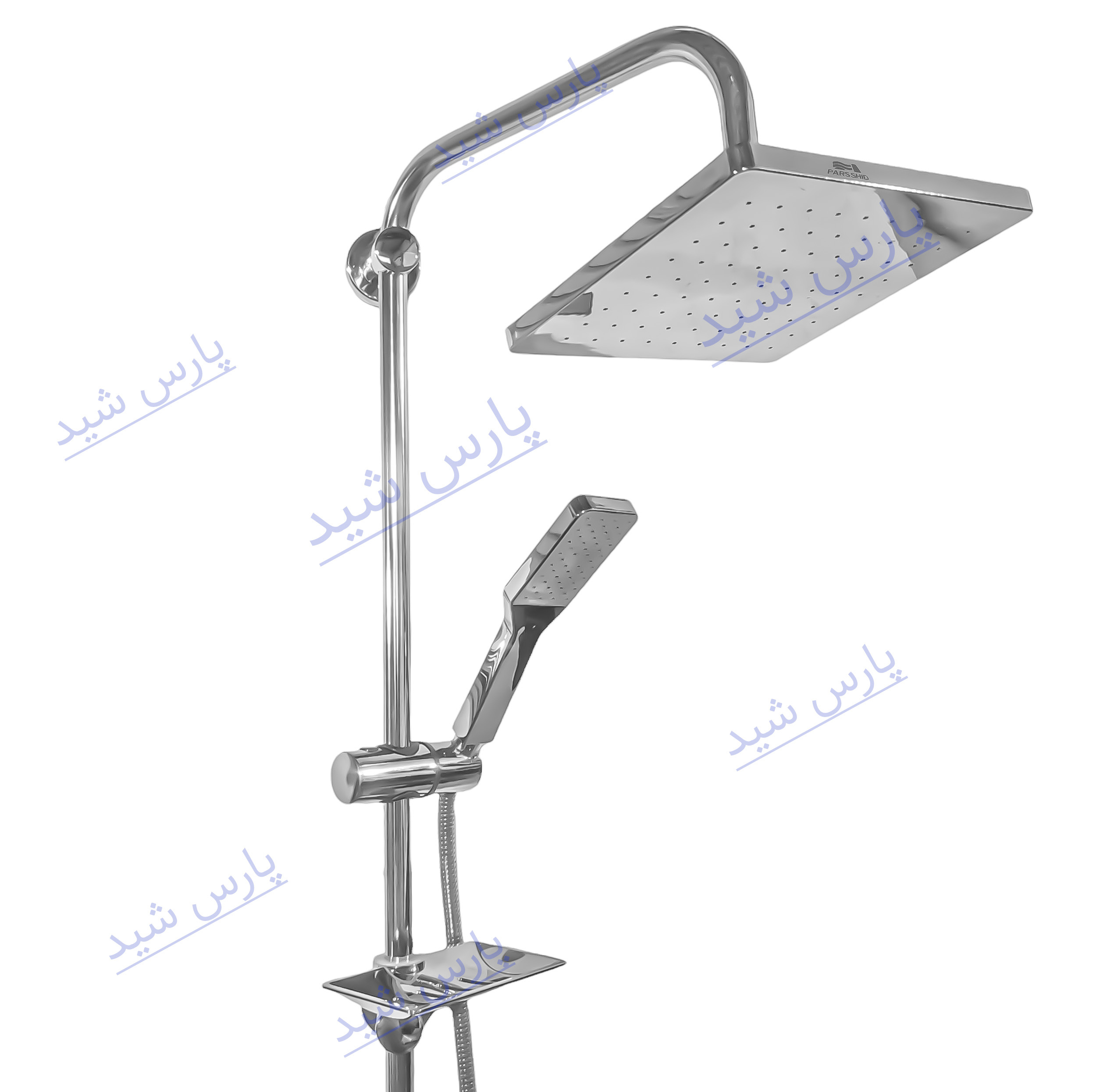 علم دوش حمام شیرآلات بهداشتی پارس شید فاتح مدل رسوب گیر اتومات