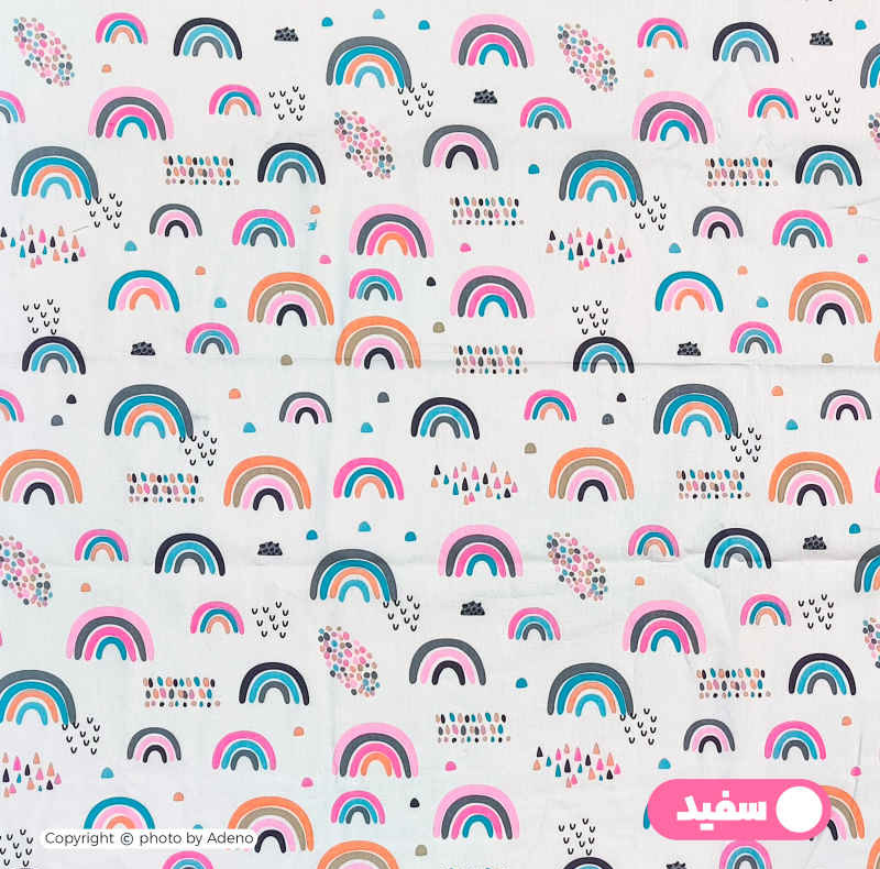ملحفه فیلور کودک آدنو مدل رنگین کمان کد FI29 سایز 100x150 سانتی متر