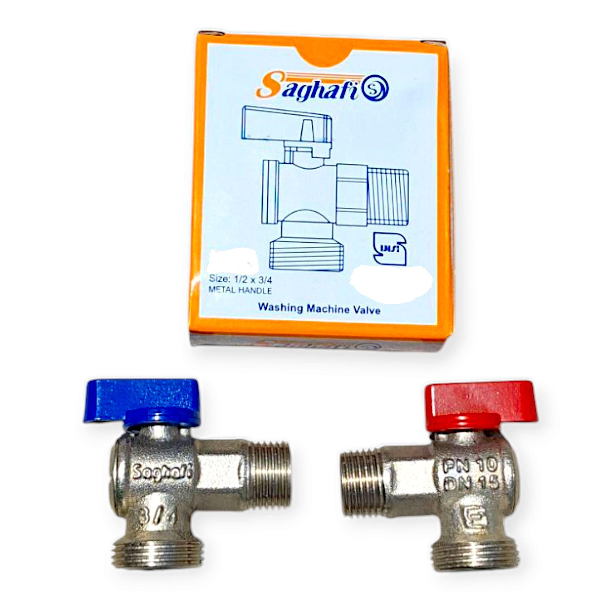شیر ماشین لباسشویی سقفی مدل 3/4×1/2 بسته 2 عددی