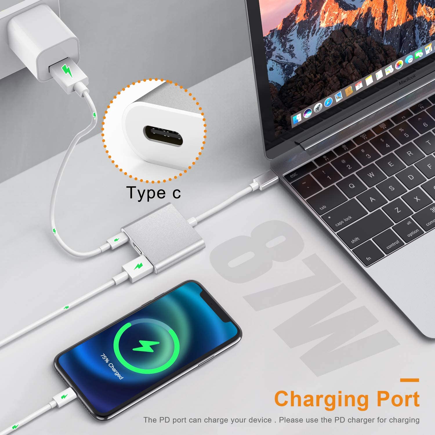 مبدل USB-C به USB-C / USB 3.0 / HDMI 4K  مدل Adapter 3 in1