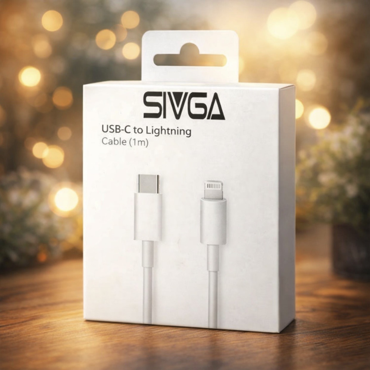 کابل تبدیل USB-C به لایتنینگ سیوگا مدل PowerLine-plus طول 1 متر