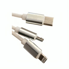 کابل تبدیل USB به microUSB/USB-C/لایتنینگ مدل WWQ-60 طول 1 متر