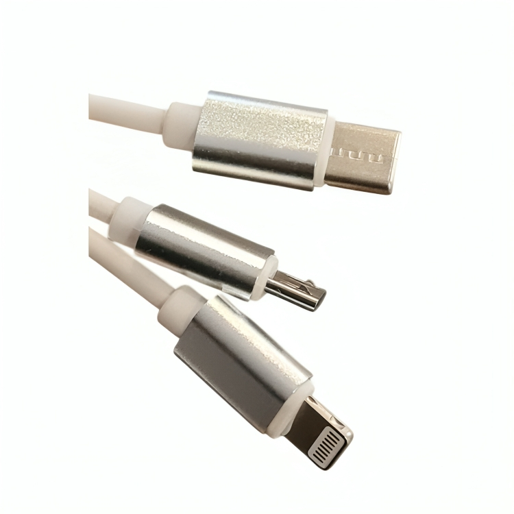 کابل تبدیل USB به microUSB/USB-C/لایتنینگ مدل WWQ-60 طول 1 متر